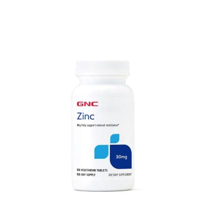 GNC Zinc 30mg - 100 tabletas.