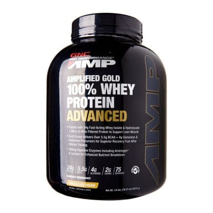 GNC PP AMP Gold Advanced Vanilla Ice Cream - 4.9 LB. 75 servidas. - Image 2