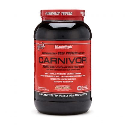MuscleMeds Carnivor Vainilla Caramelo - 2.1 LB, 28 Servidas.