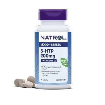 NATROL® 5-HTP Time Release- 200 mg, 30 cápsulas.
