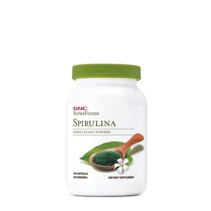 GNC Superfoods Spirulina - 100 cápsulas.