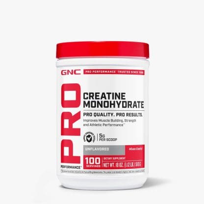 GNC Creatina Monohidrato Unflavored 5g 100 servidas -1.18 LB, 535g.