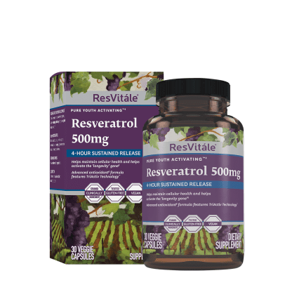 Resvitále Resveratrol 500 mg - 30 cápsulas.