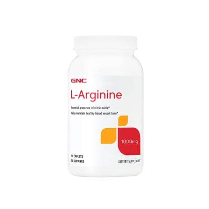 GNC L-Arginina - 1000 MG, 90 cápsulas.