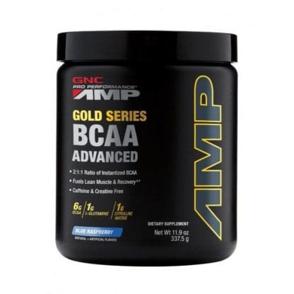 GNC AMP BCAA Advanced Blue Raspberry - 30 servidas.