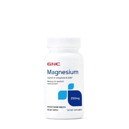 GNC Magnesio 250 MG - 90 tabletas.