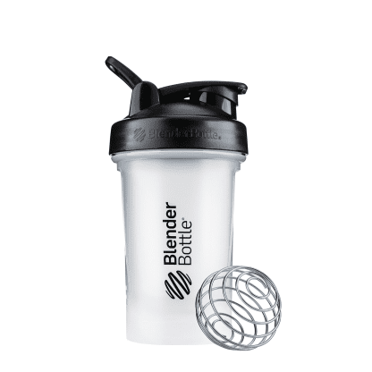 Blender Bottle Classic Protein Shaker V2 Black & Clear - 20 oz