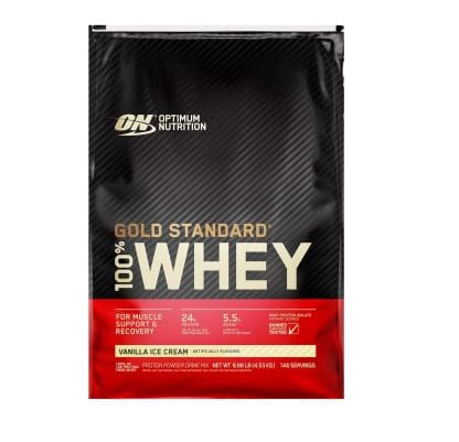 ON Gold Standard Whey Vanilla Ice Cream 10 LB, 146 servings.