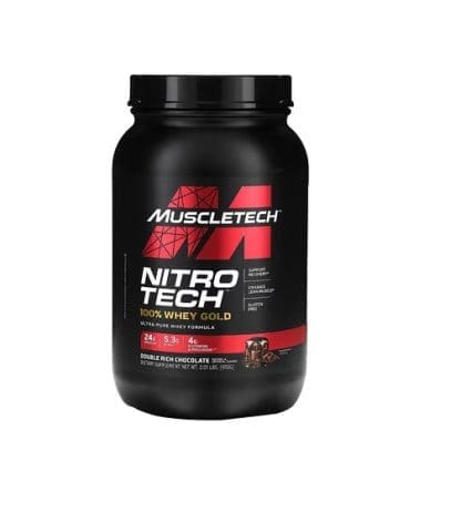MuscleTech Nitro Tech 100% Whey Gold Double Rich Chocolate 2lbs.